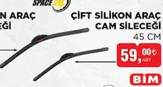 SPACE ÇİFT SİLİKON ARAÇ CAM SİLECEĞİ 45 CM